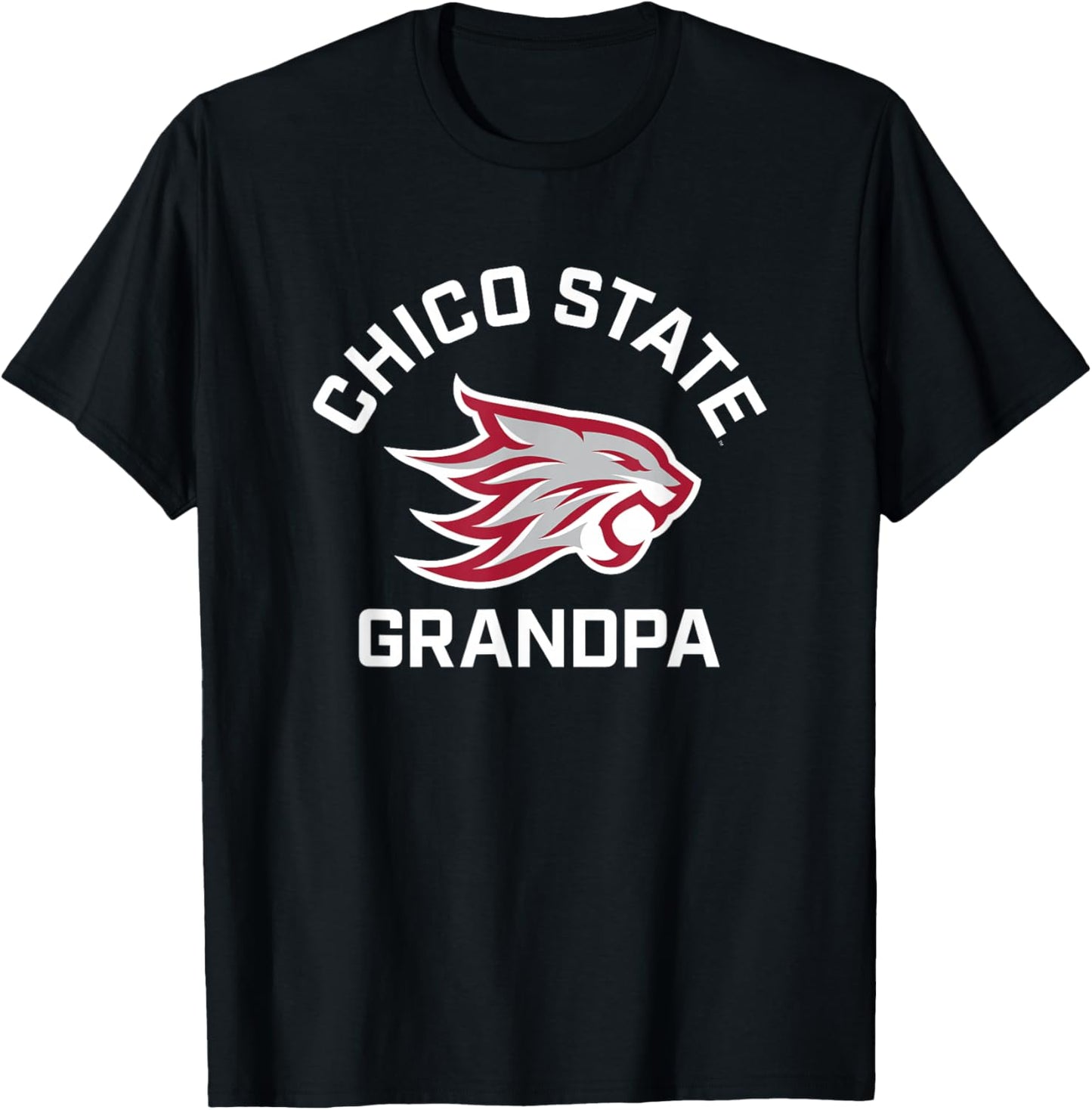 Chico State Wildcats Arched Grandpa T-Shirt - T-Shirt | Black