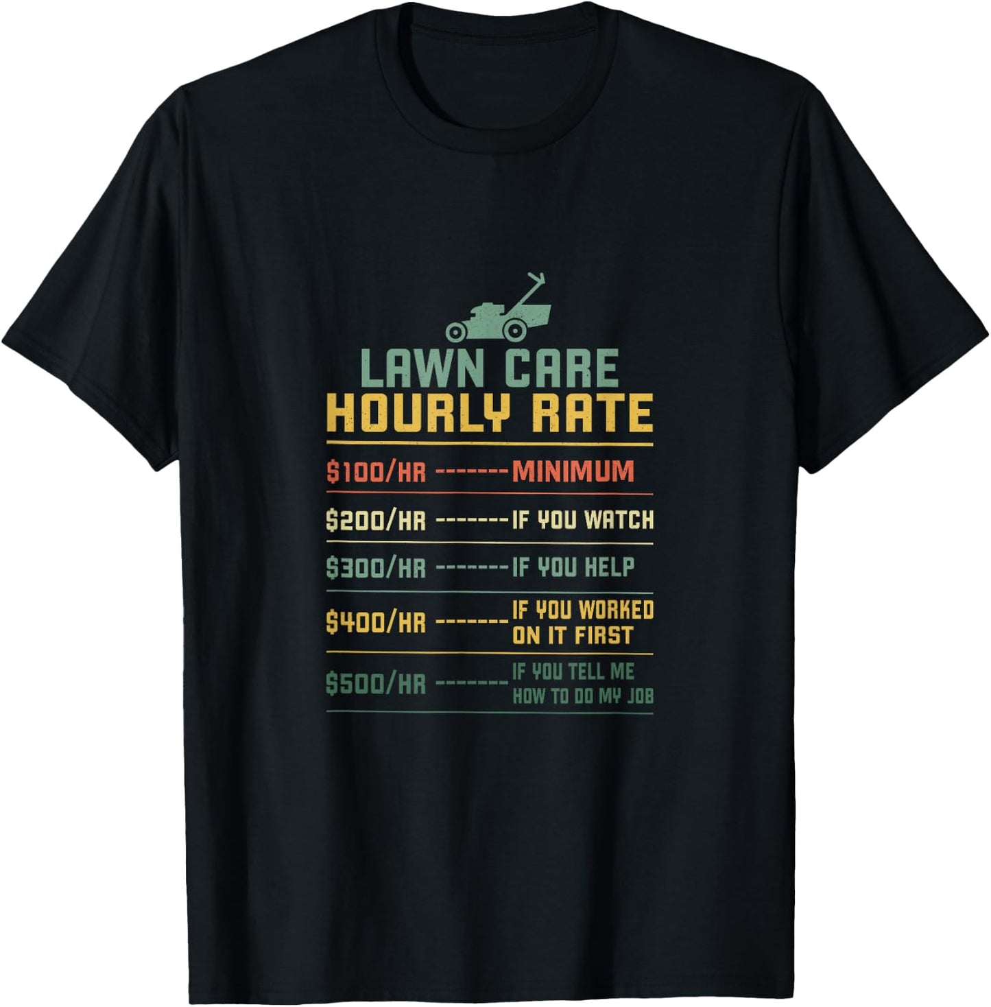 Funny Lawn Mowing Quote Lawn Care Mower Lawn Mowing T-Shirt - T-Shirt | Black