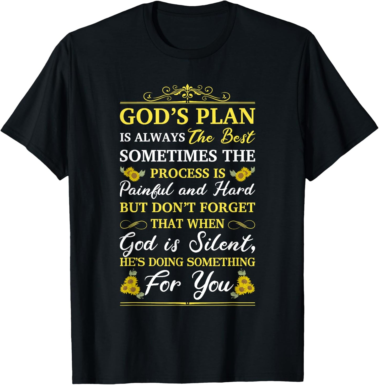 God's Plan Is Always The Best Bible Faith Religious Quote T-Shirt - T-Shirt | Black