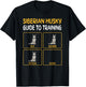 Funny Siberian Husky Guide to Training Dog Obedience T-Shirt - T-Shirt | Black