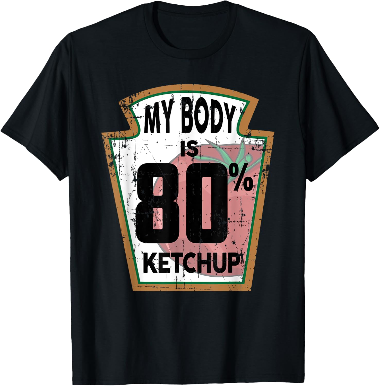 Funny Ketchup Lover Themed Tomato Sauce Foodie Joke Gifts T-Shirt - T-Shirt | Black