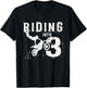 Riding Into 3 Years Old 3rd Birthday Boy Dirt Bike Party T-Shirt - T-Shirt | Black