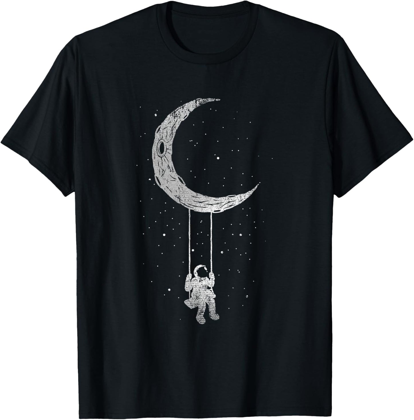 Space Scientist Moon Swing Gift Astronaut T-Shirt - T-Shirt | Black
