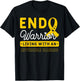 Endo Warrior Living With An Invisible Illness Endometriosis T-Shirt - T-Shirt | Black