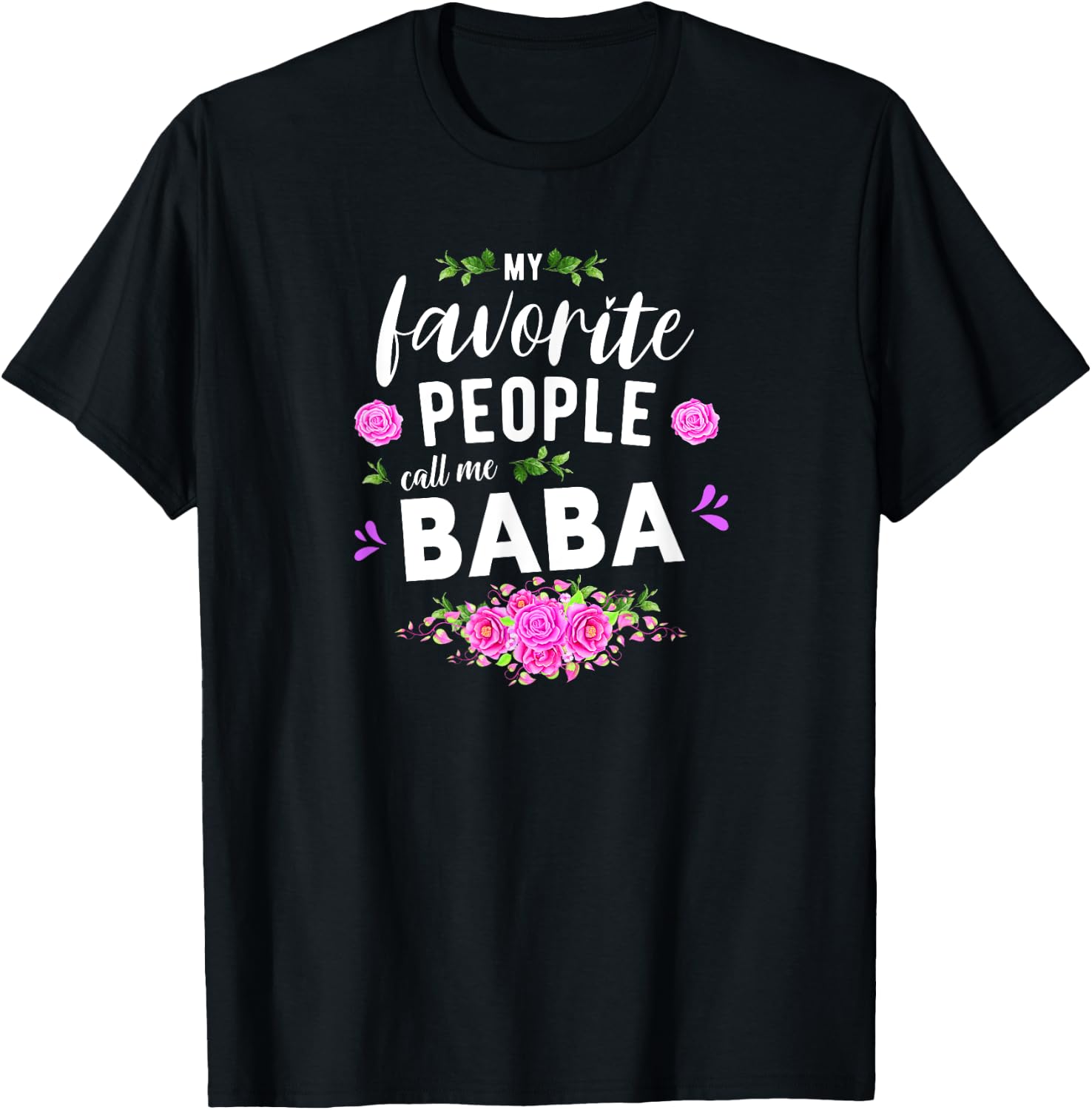 My Favorite People Call Me Baba Serbian Grandma T-Shirt - T-Shirt | Black