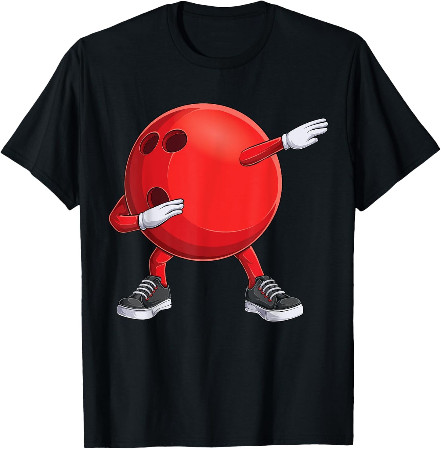Funny Dab Bowling Ball Bowler Bowling Player Kids Boys Men T-Shirt - T-Shirt | Black
