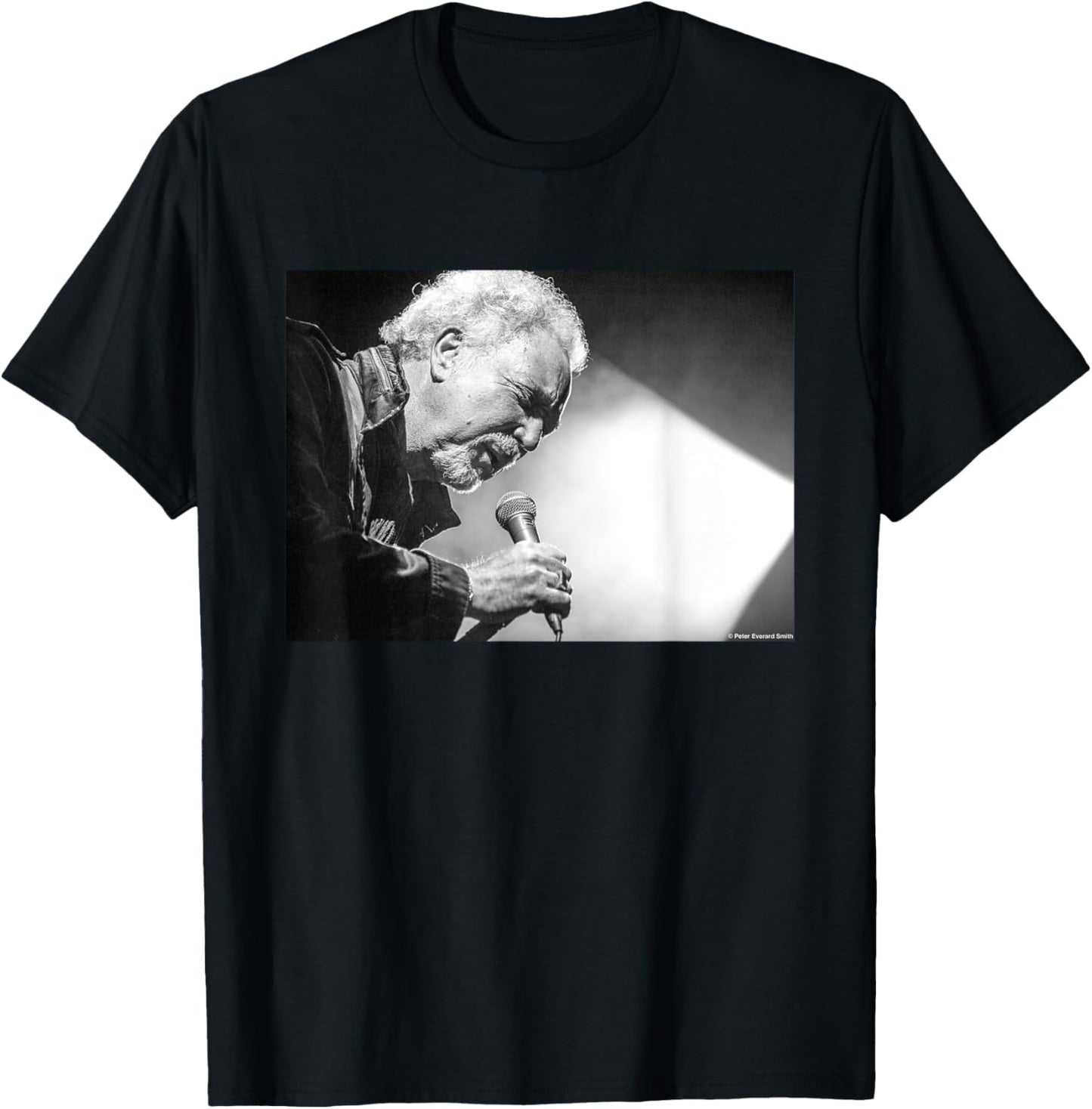 Tom Jones Singing Live By Everard Smith T-Shirt - T-Shirt | Black