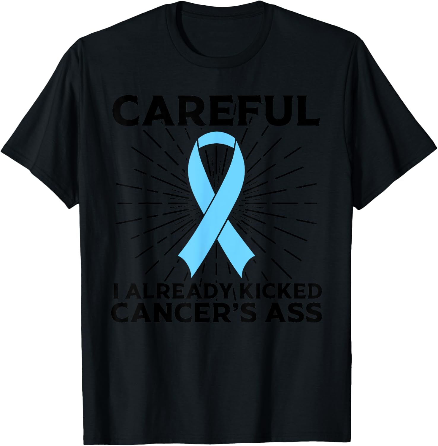 Funny Prostate Cancer Awareness Gift Dads Survivors T-Shirt - T-Shirt | Black