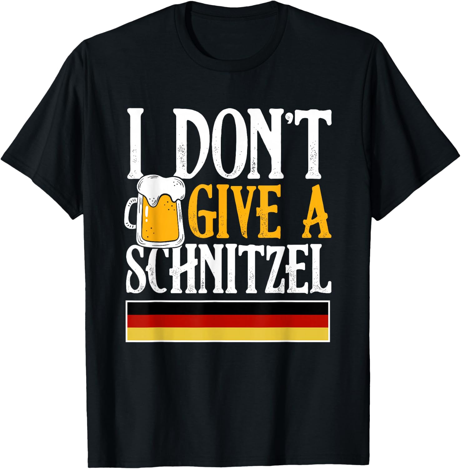 I Don't Give A Schnitzel German Beer Wurst Funny Oktoberfest T-Shirt - T-Shirt | Black