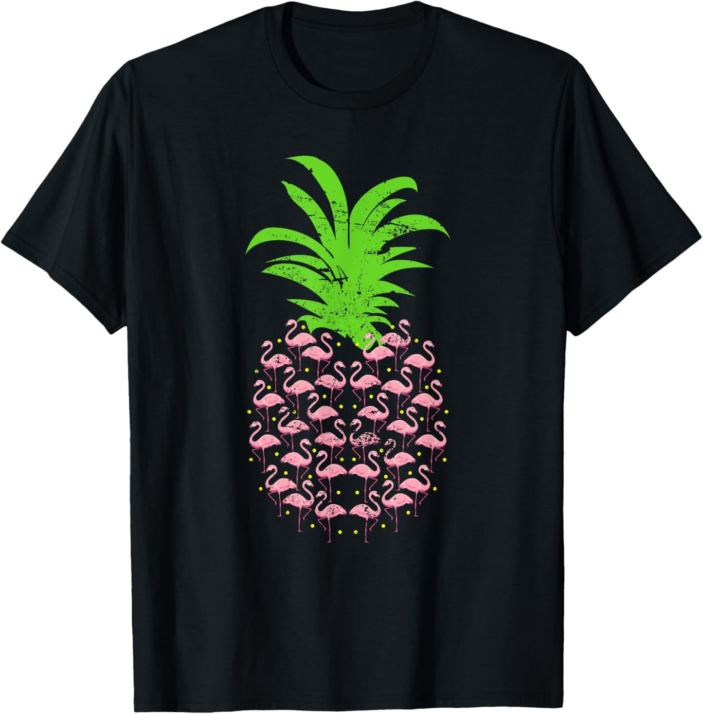 Pineapple Flamingo T-Shirt - T-Shirt | Black