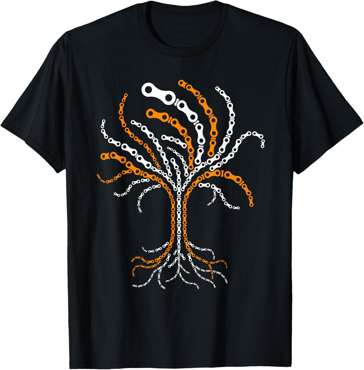 Bicycle Chains Links Bicycle Tree Chain Tree Biker MTB Bike T-Shirt - T-Shirt | Black