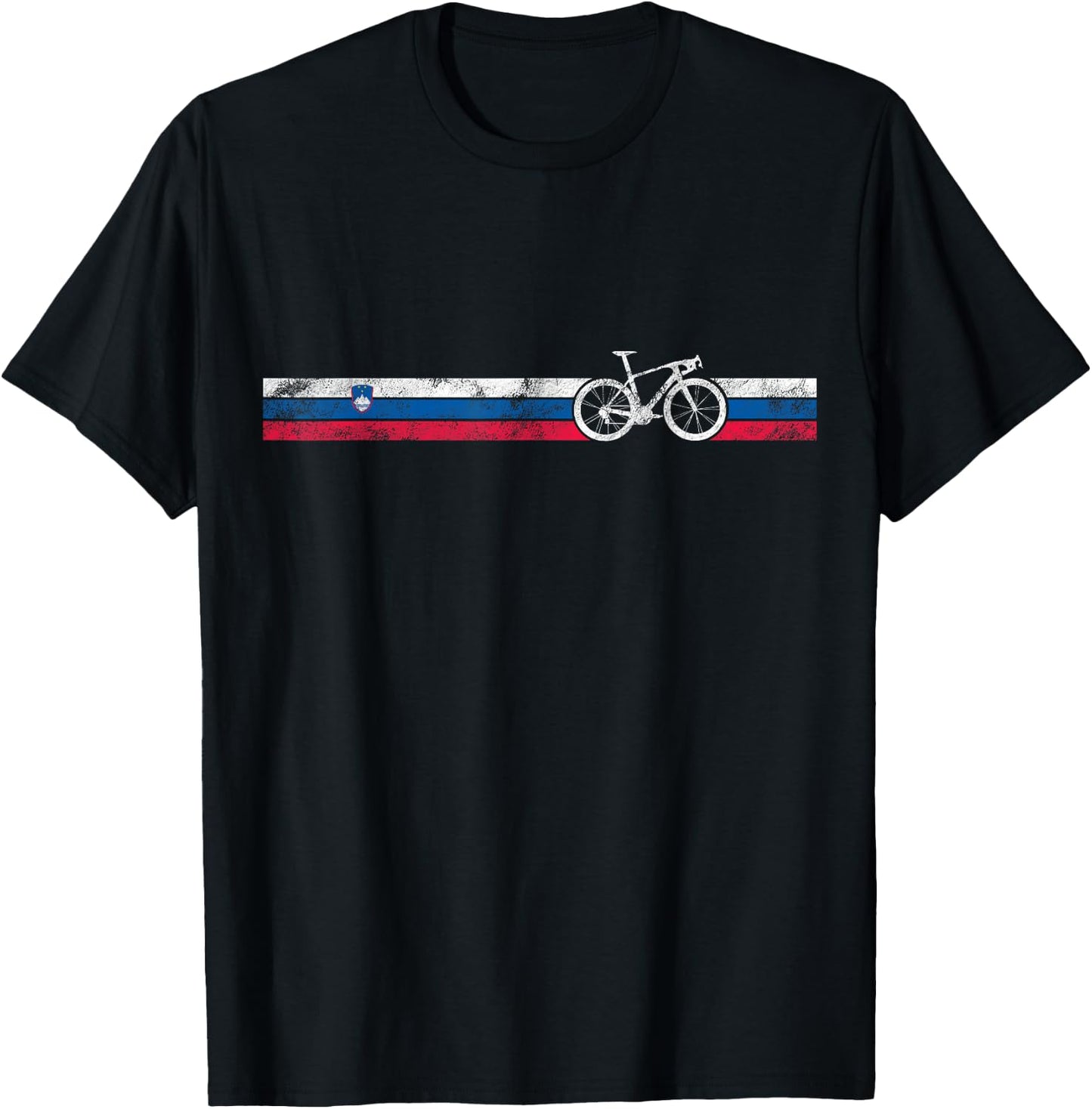 Cyclist Flag Republic Slovenia Slovene Cycling Cycling Gift T-Shirt - T-Shirt | Black