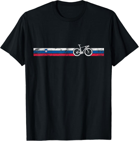 Cyclist Flag Republic Slovenia Slovene Cycling Cycling Gift T-Shirt - T-Shirt | Black