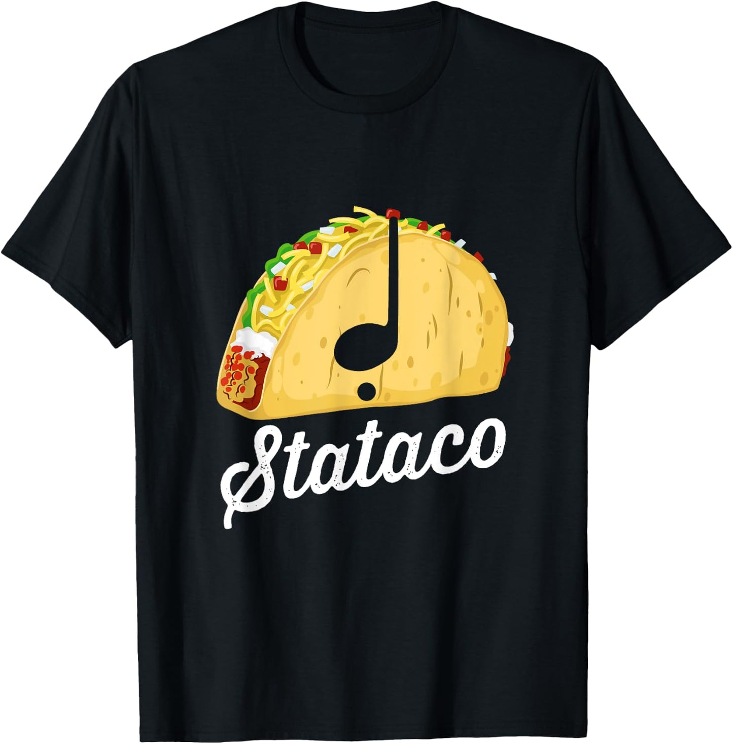 Taco Theory Staccato Stataco Funny Music Rhythm Syncopation T-Shirt - T-Shirt | Black