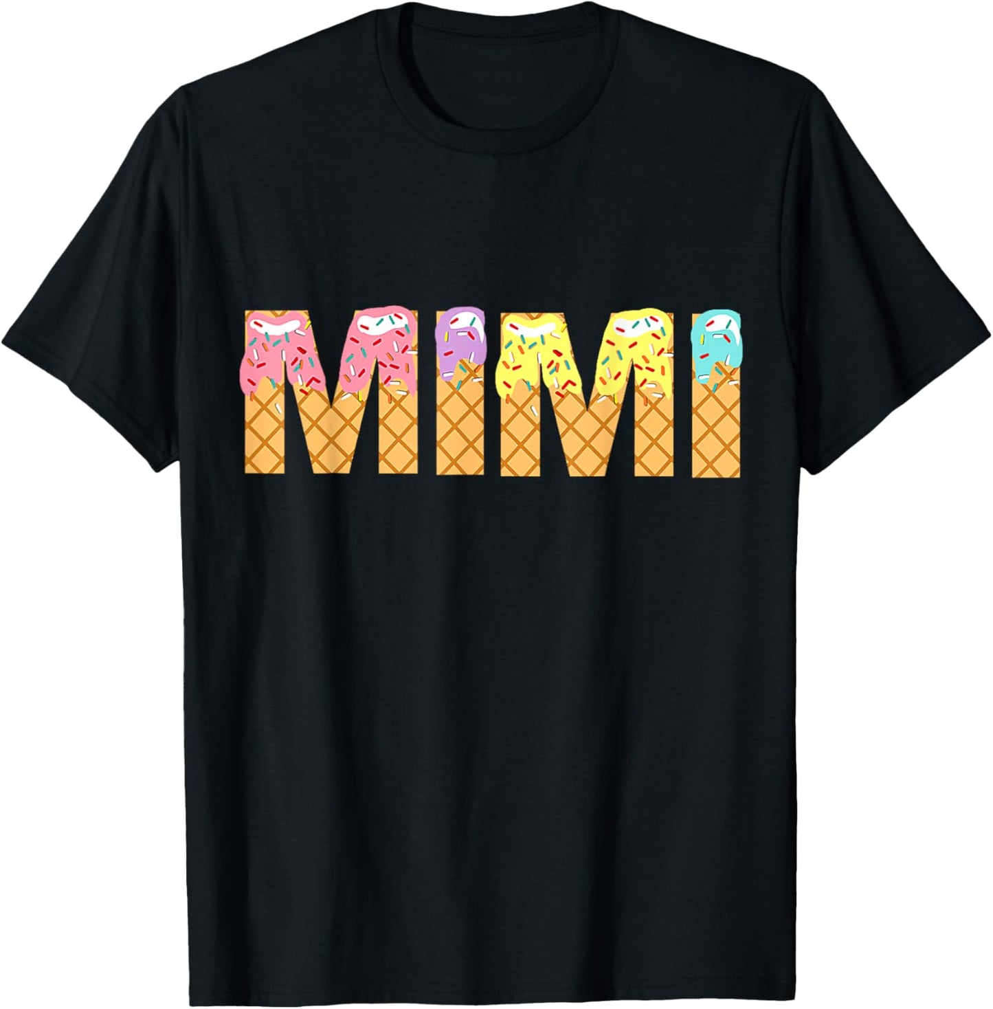 Mimi Of The Sweet One Ice Cream 1st First Birthday Family T-Shirt - T-Shirt | Black