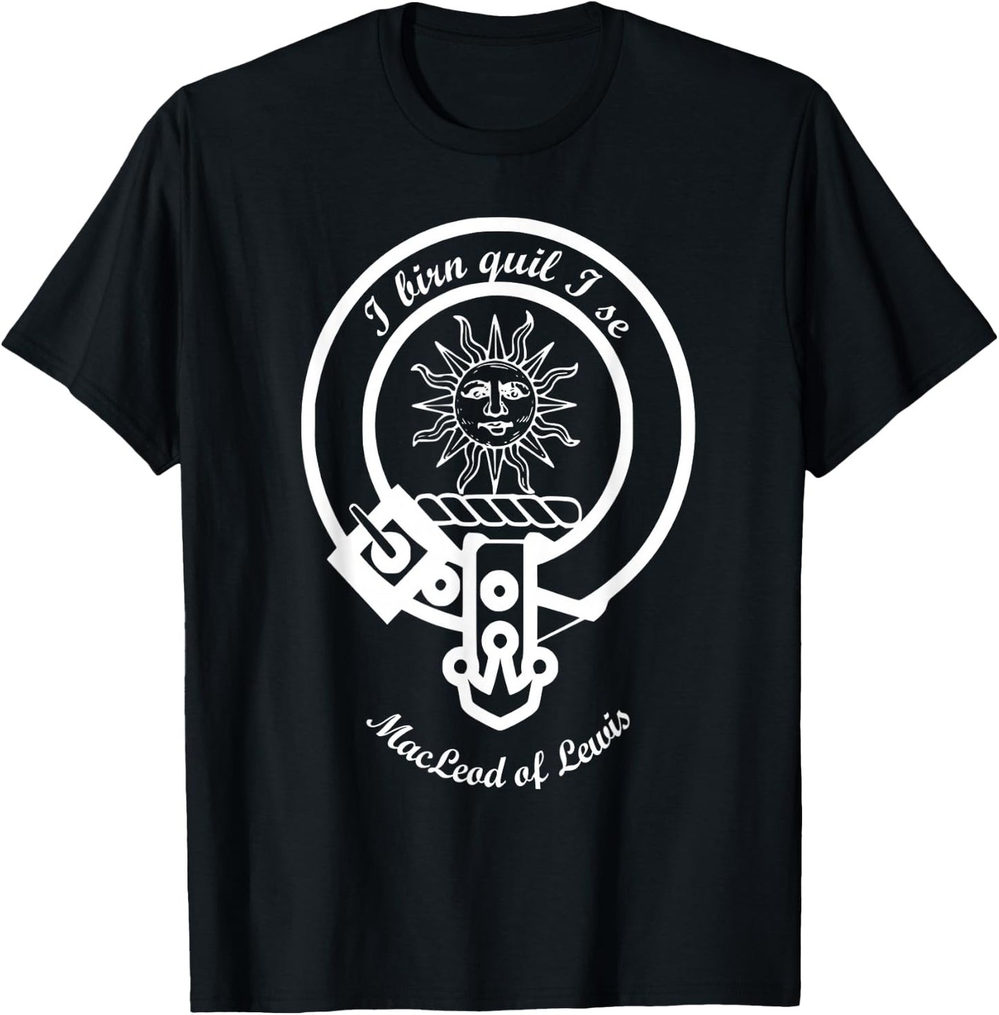 Clan MacLeod of Lewis surname last name crest T-Shirt - T-Shirt | Black
