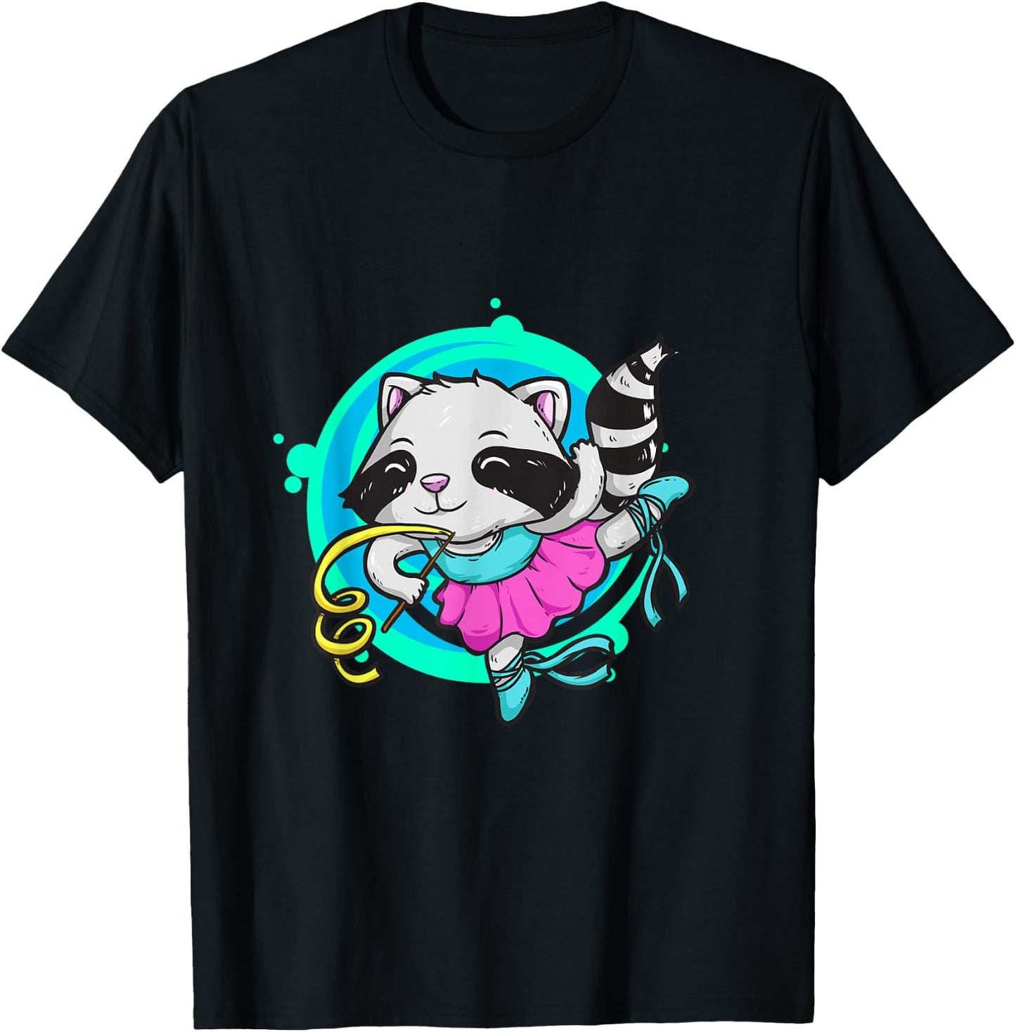 Ballet Dancer Raccoon Trash Panda Ballerina Ballet Teacher T-Shirt - T-Shirt | Black