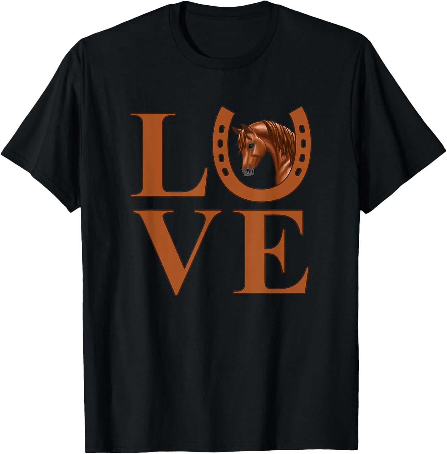 I Love Chestnut Arabian Horses T-Shirt - T-Shirt | Black