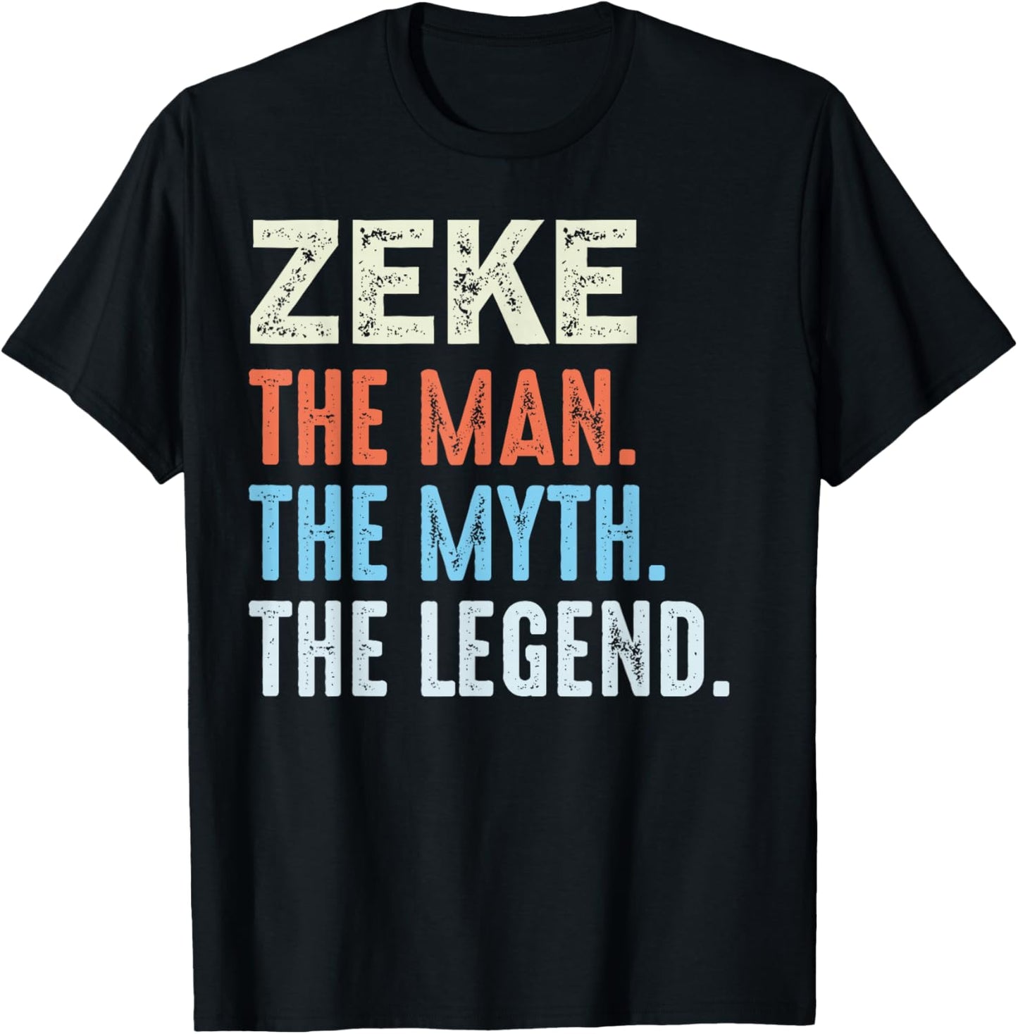 Zeke The Legend Name Personalized Cute Idea Men Vintage Zeke T-Shirt - T-Shirt | Black