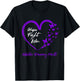 Hope Fight Win Addiction Recovery Month Purple Heart T-Shirt - T-Shirt | Black