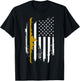 USS Wisconsin BB-64 Battleship Vintage American Flag Women Men T-Shirt - T-Shirt | Black