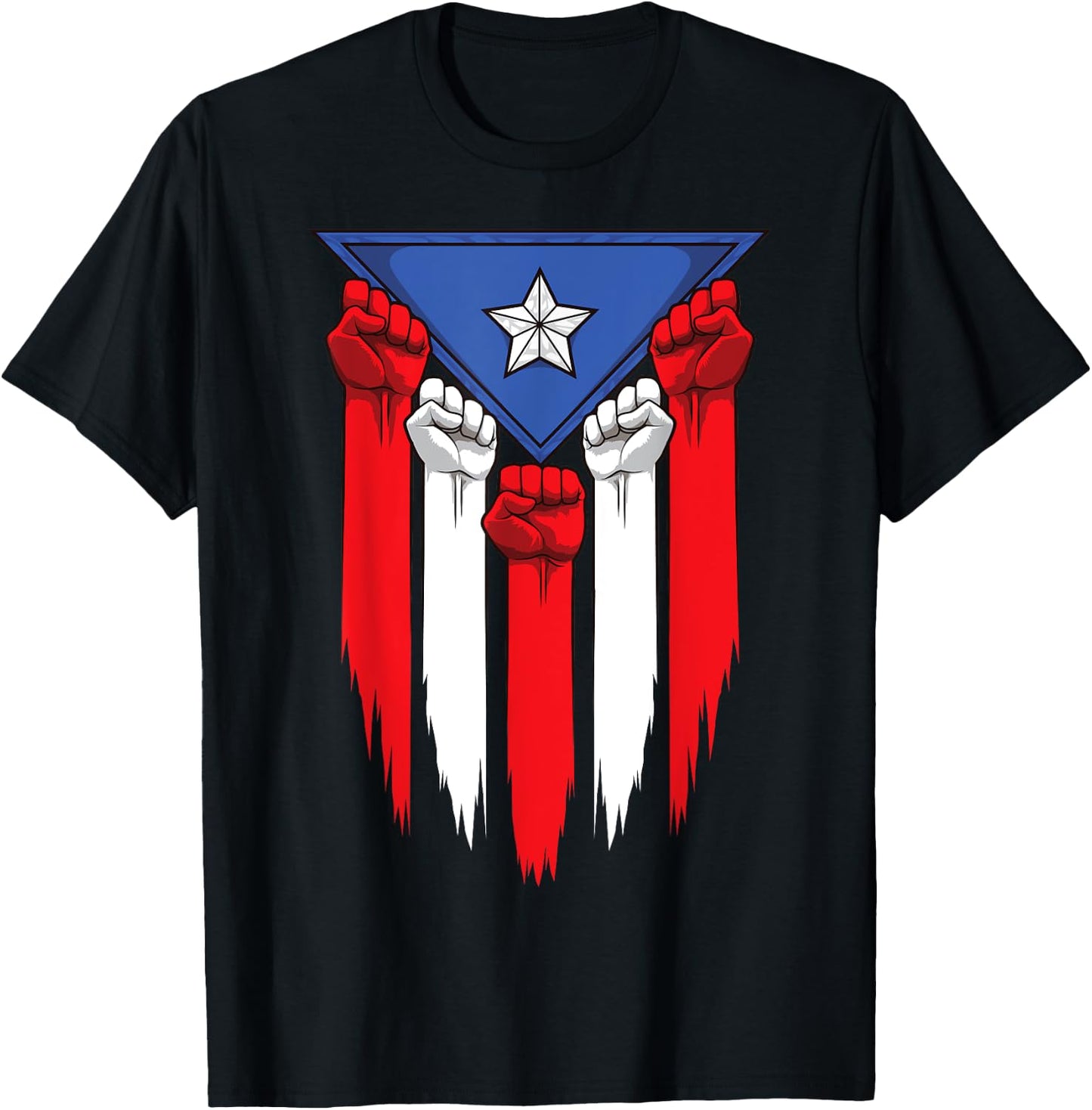 Boricua Fists - Puerto Rico Flag - Proud Puerto Rican T-Shirt - T-Shirt | Black