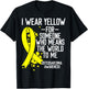 Osteosarcoma Awareness Wear Yellow Ribbon Bone Cancer T-Shirt - T-Shirt | Black