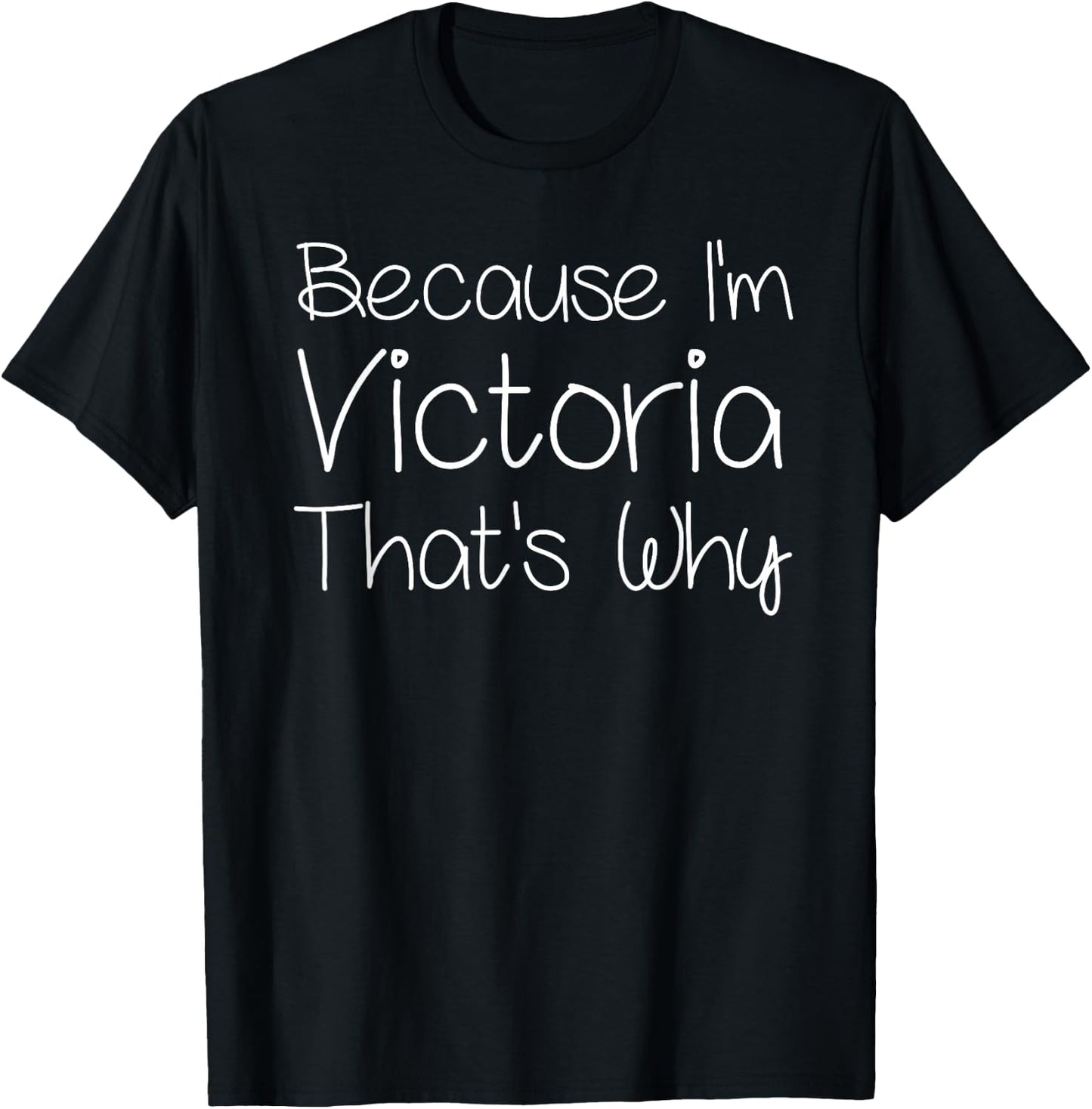VICTORIA Funny Personalized Birthday Women's Black T-Shirt - T-Shirt | Black