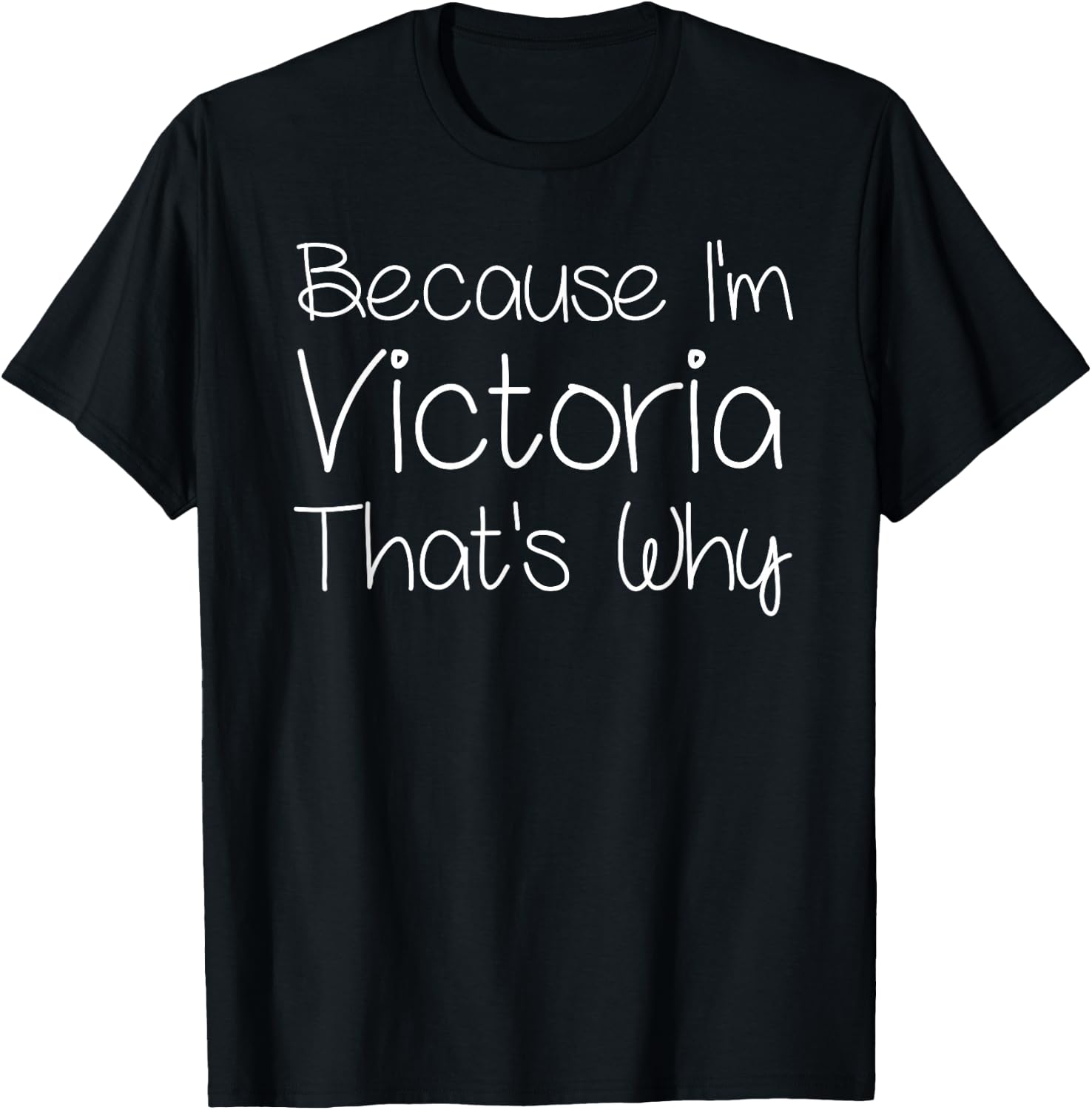 VICTORIA Funny Personalized Birthday Women's Black T-Shirt - T-Shirt | Black