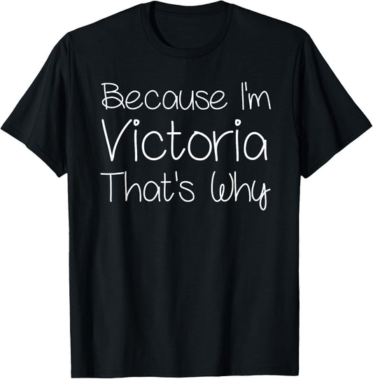 VICTORIA Funny Personalized Birthday Women's Black T-Shirt - T-Shirt | Black