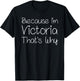 VICTORIA Funny Personalized Birthday Women's Black T-Shirt - T-Shirt | Black