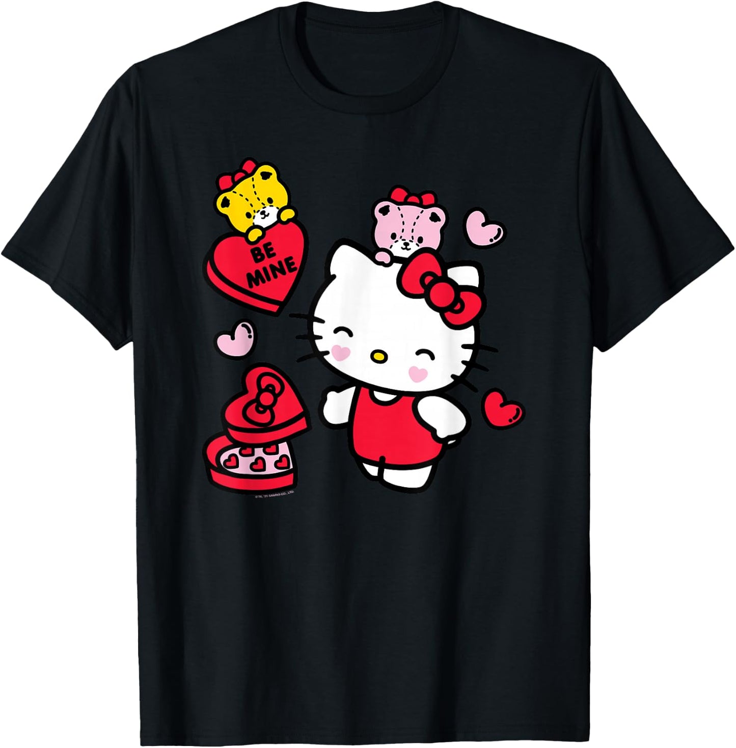 Hello Kitty Be Mine Candy Gifts Valentine's T-Shirt - T-Shirt | Black