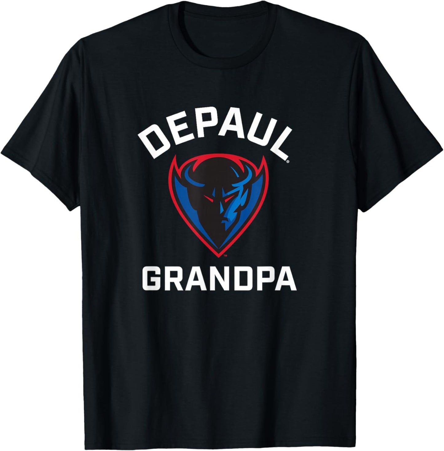 DePaul University Blue Demons Arched Grandpa T-Shirt - T-Shirt | Black