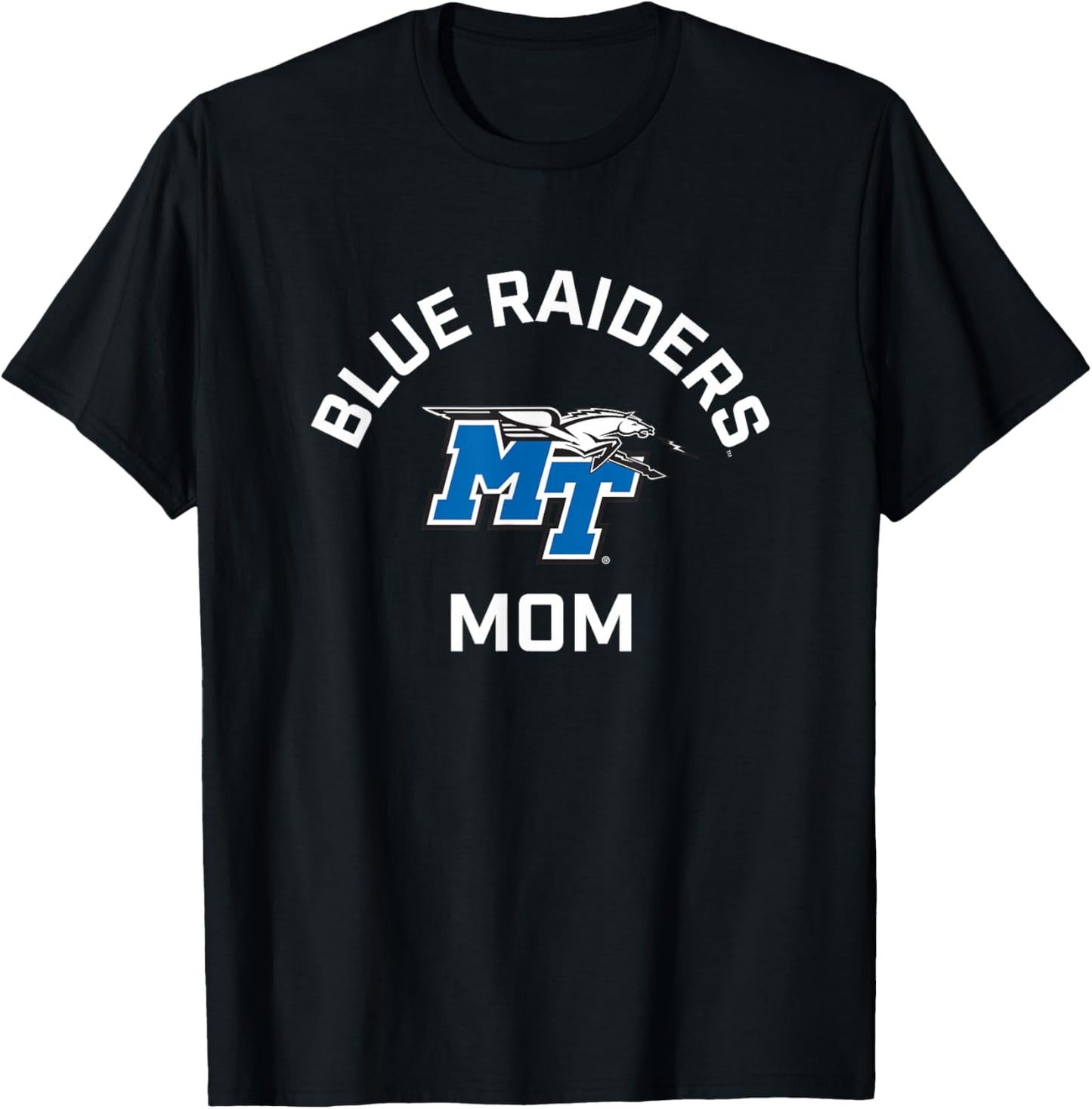 Middle Tennessee MTSU Blue Raiders Arched Mom T-Shirt - T-Shirt | Black