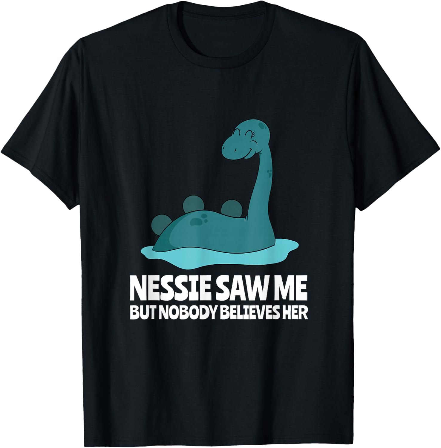 Funny Nessie Monster of Loch Ness Design for Scotland Trip T-Shirt - T-Shirt | Black