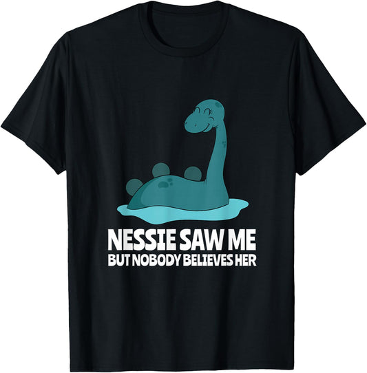 Funny Nessie Monster of Loch Ness Design for Scotland Trip T-Shirt - T-Shirt | Black