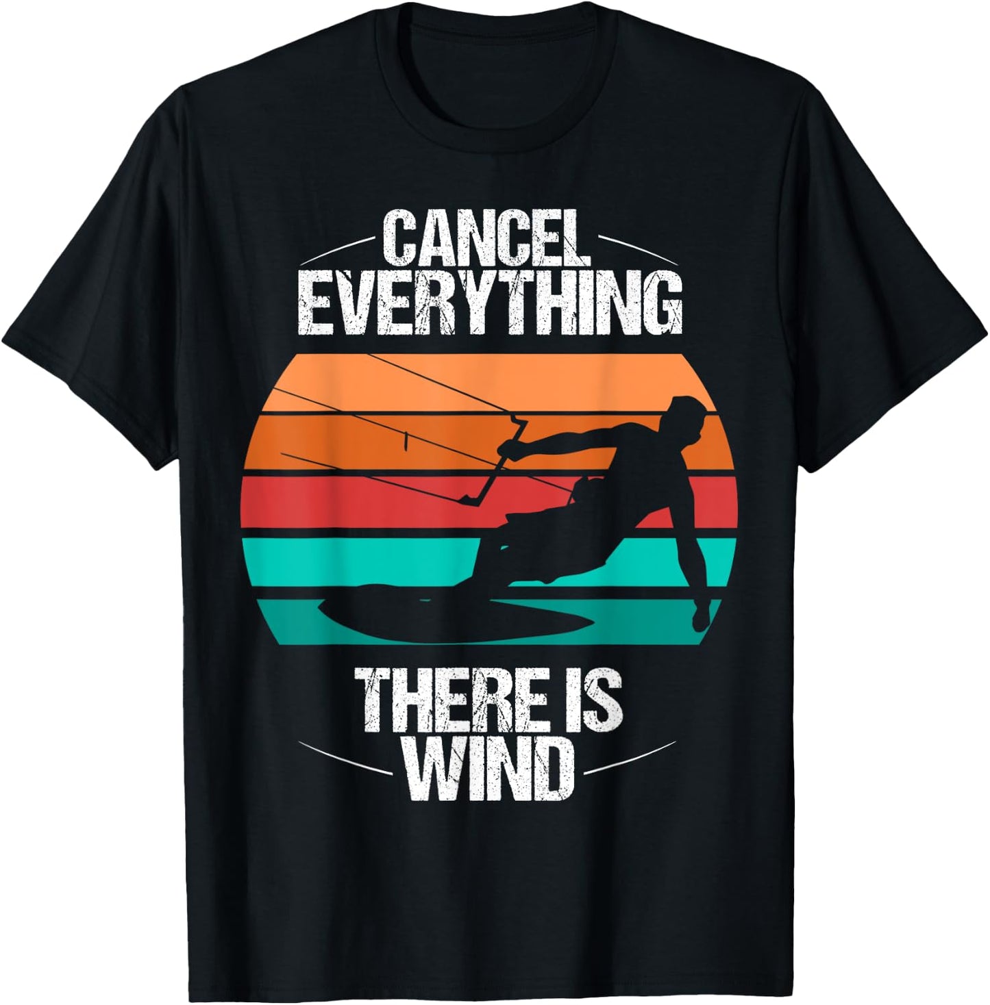 Kitesurf Kiteboarder Vintage Kite Kitesurfing Kiteboarding T-Shirt - T-Shirt | Black