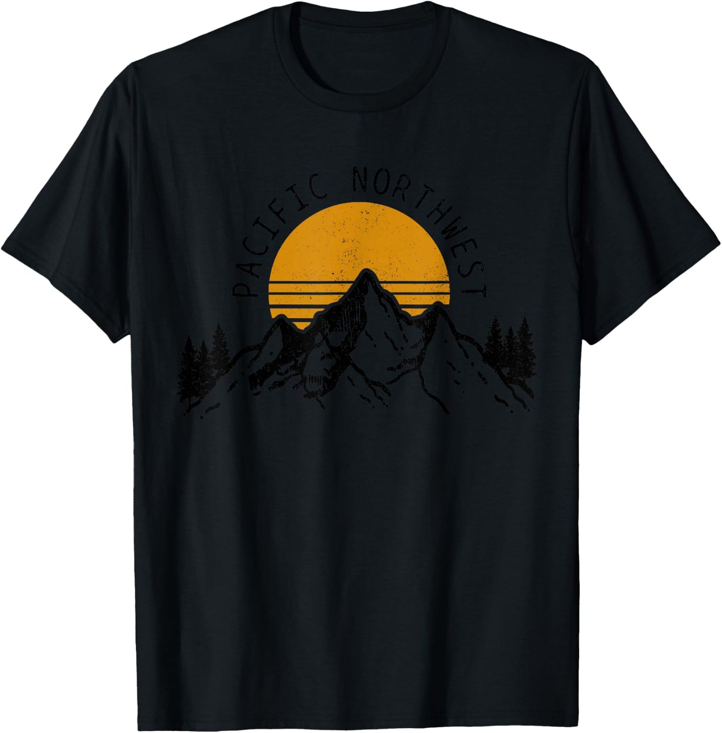 Pacific Northwest PNW Oregon Washington USA America Souvenir T-Shirt - T-Shirt | Black