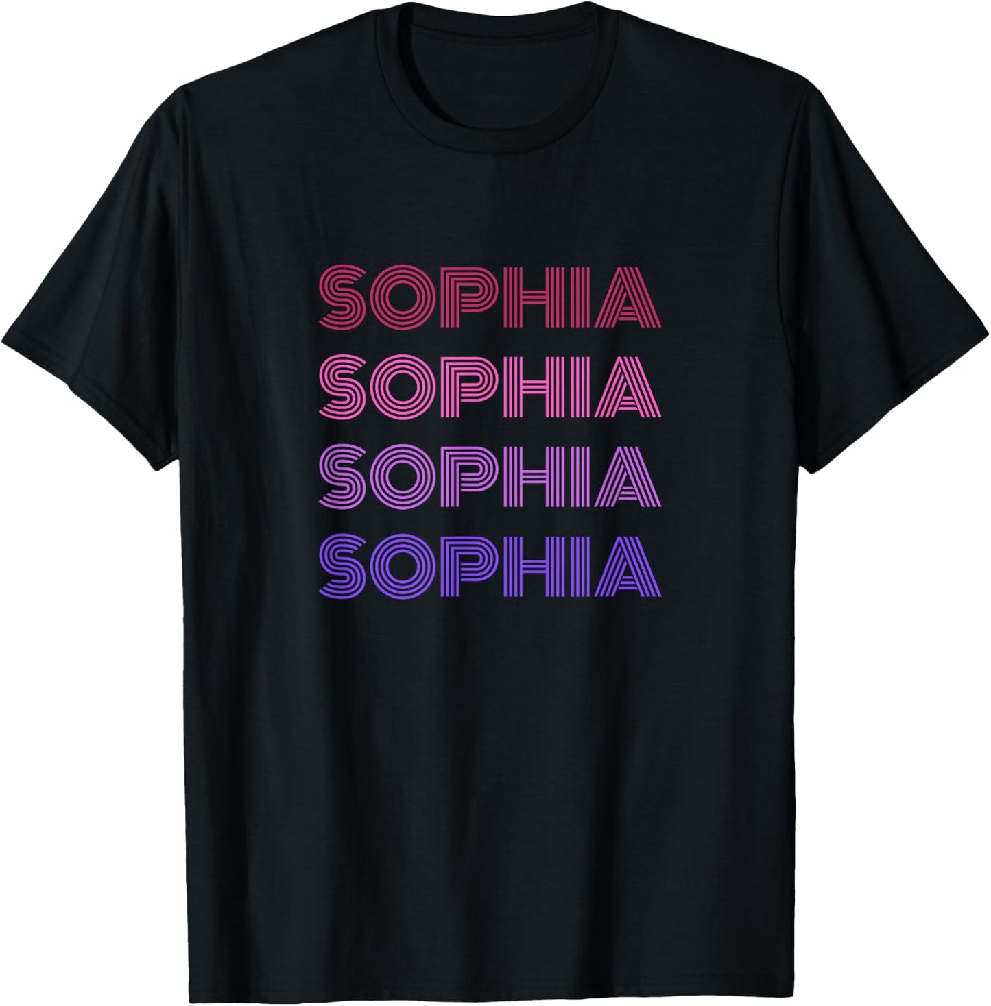 Funny Sophia first given name is Pride Vintage distressed T-Shirt - T-Shirt | Black