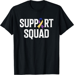 Bladder Cancer Support Squad Bladder Cancer Awareness T-Shirt - T-Shirt | Black