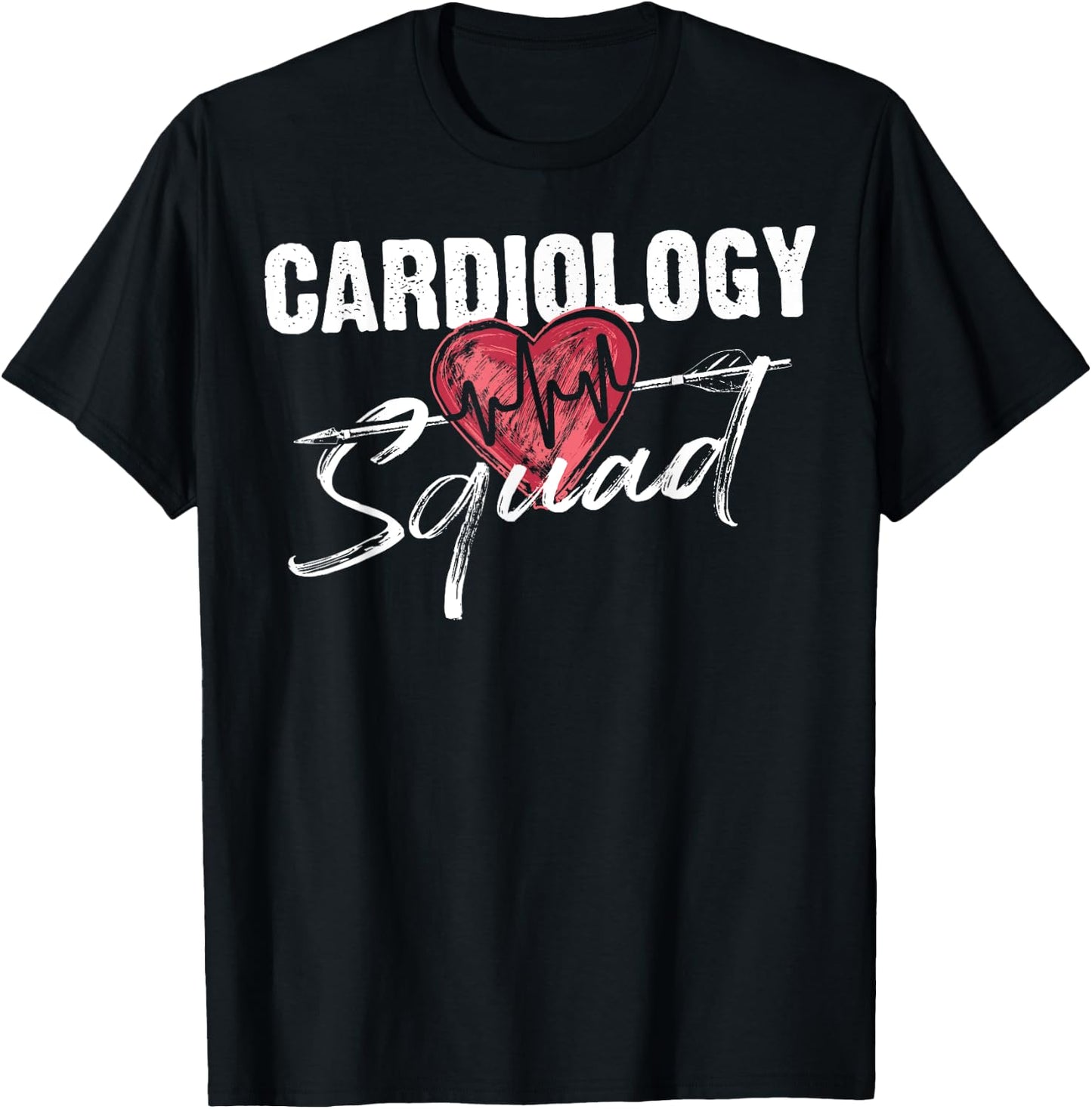 Funny Cardiology Squad Gift Cardiovascular Technologists T-Shirt - T-Shirt | Black