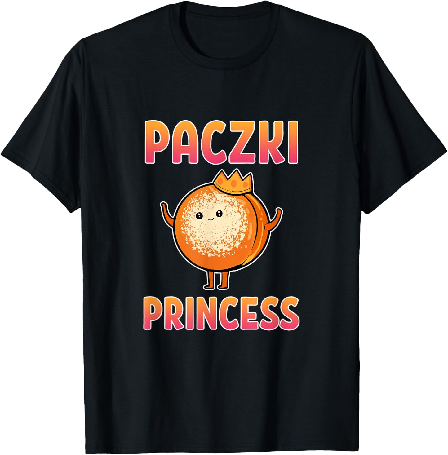 Cool Paczki Princess Doughnut Kawaii Polish Anime Donut Girl T-Shirt - T-Shirt | Black