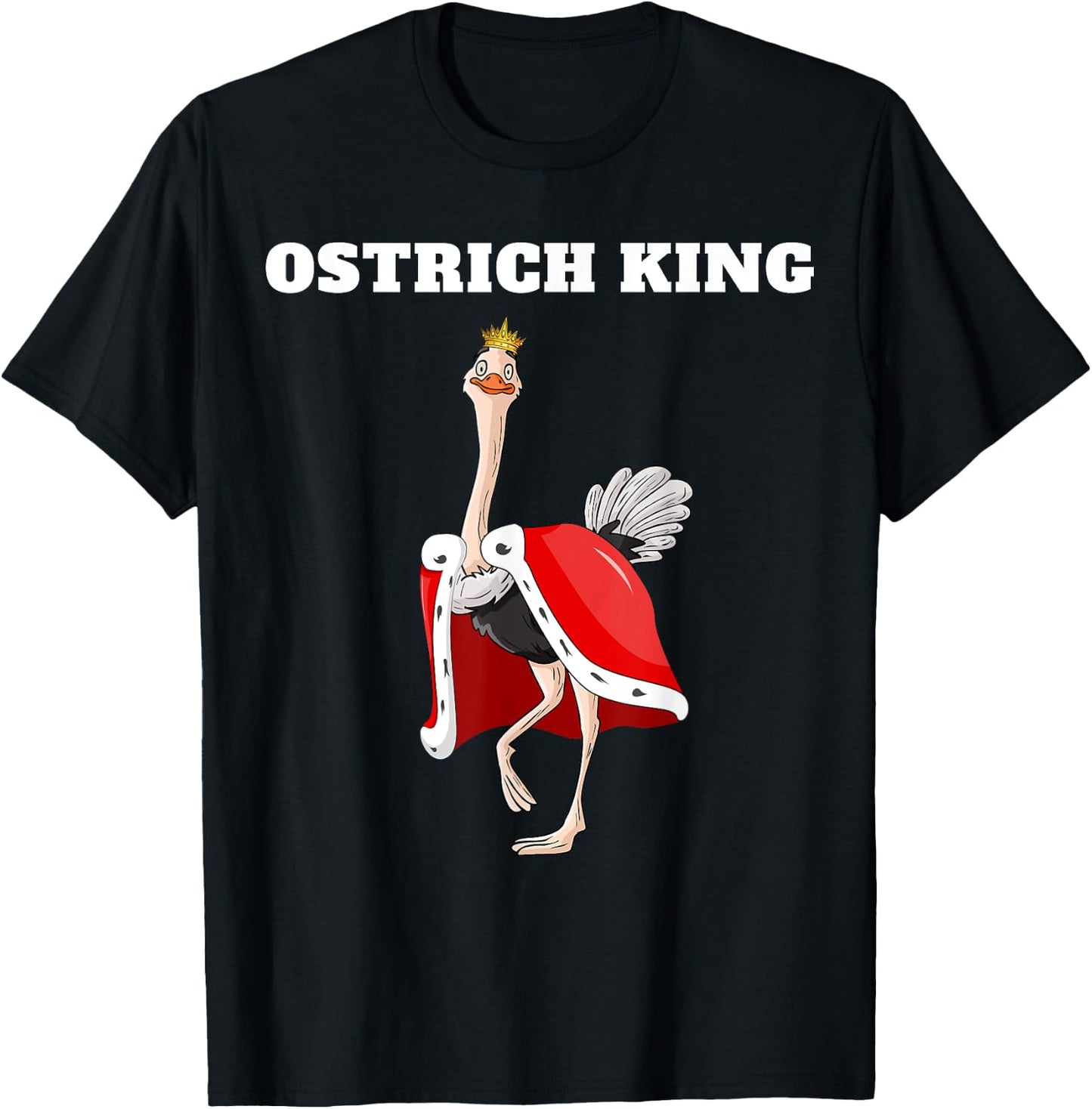 Ostrich King | Ostrich | Boys Ostrich T-Shirt - T-Shirt | Black