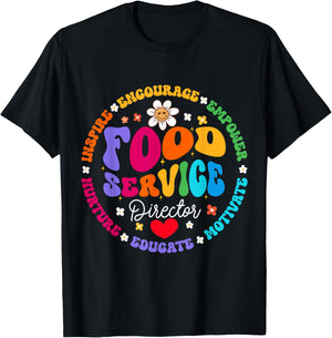 Food Service Director Cafeteria Team Helper School Squad T-Shirt - T-Shirt | Black