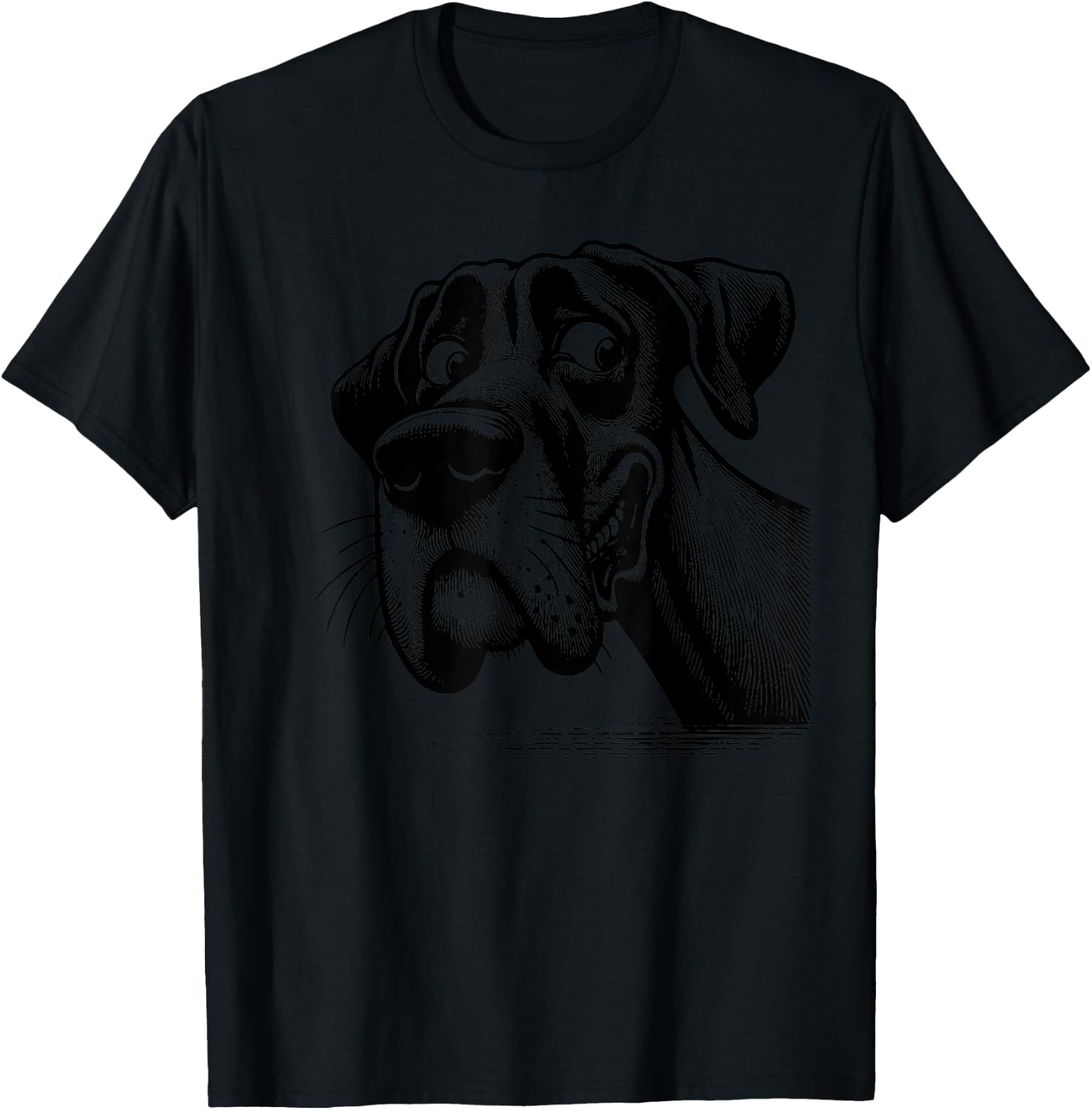 Goofy Giant Adorable Large Gentle Dog Lover Great Dane Women Girls Kids T-Shirt - T-Shirt | Black