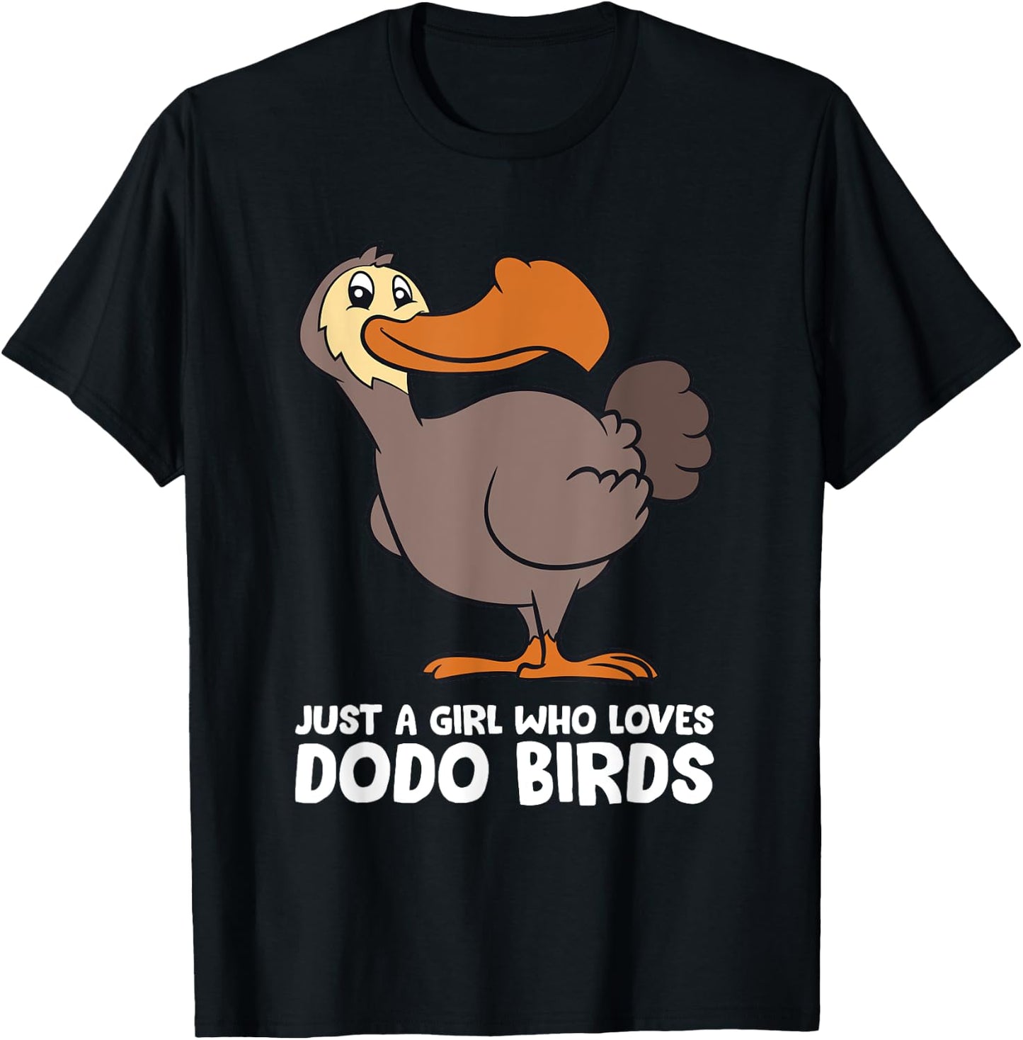 Funny Dodo Bird Just a Girl Who Loves Dodo Birds T-Shirt - T-Shirt | Black