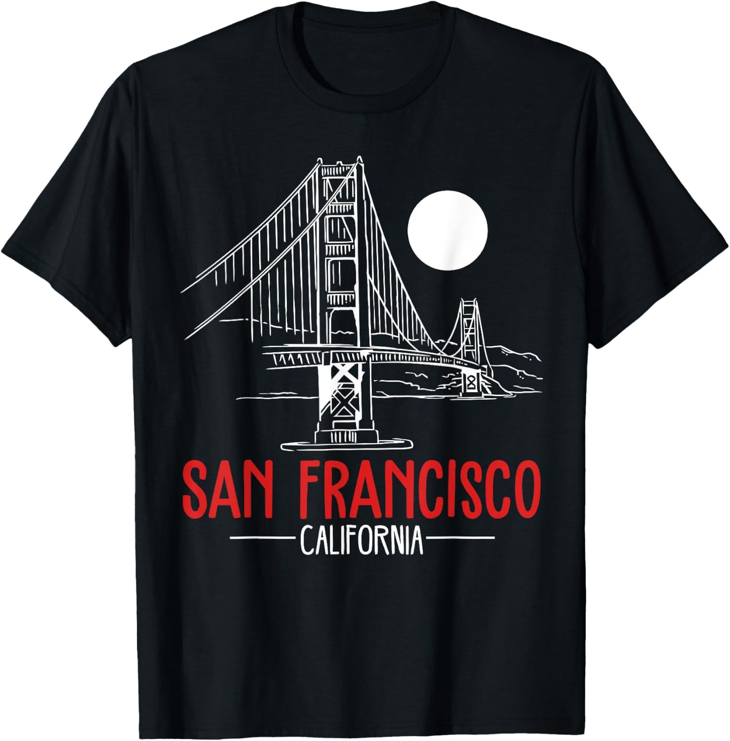 San Francisco Gold Gate Bridge Gift design T-Shirt - T-Shirt | Black