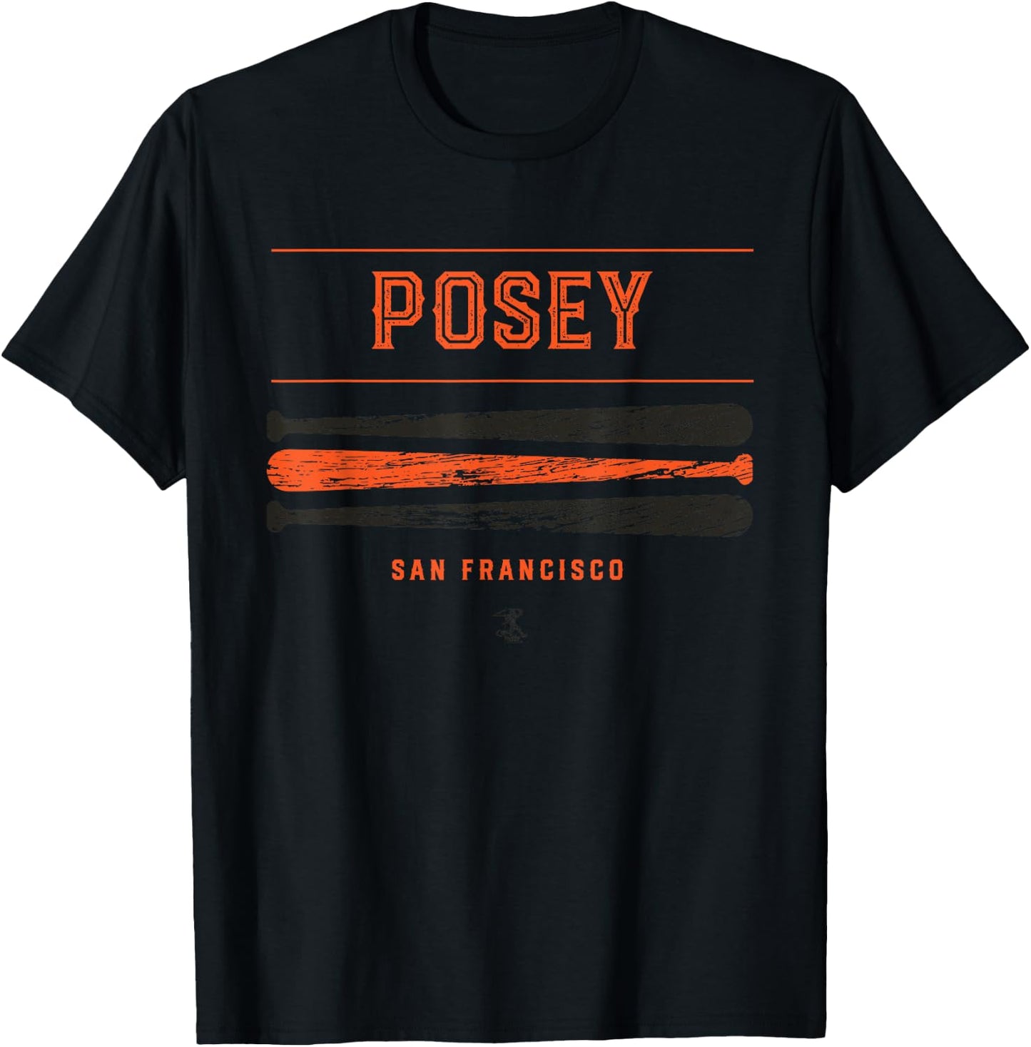Buster Posey Vintage Baseball Bat Gameday T-Shirt - T-Shirt | Black