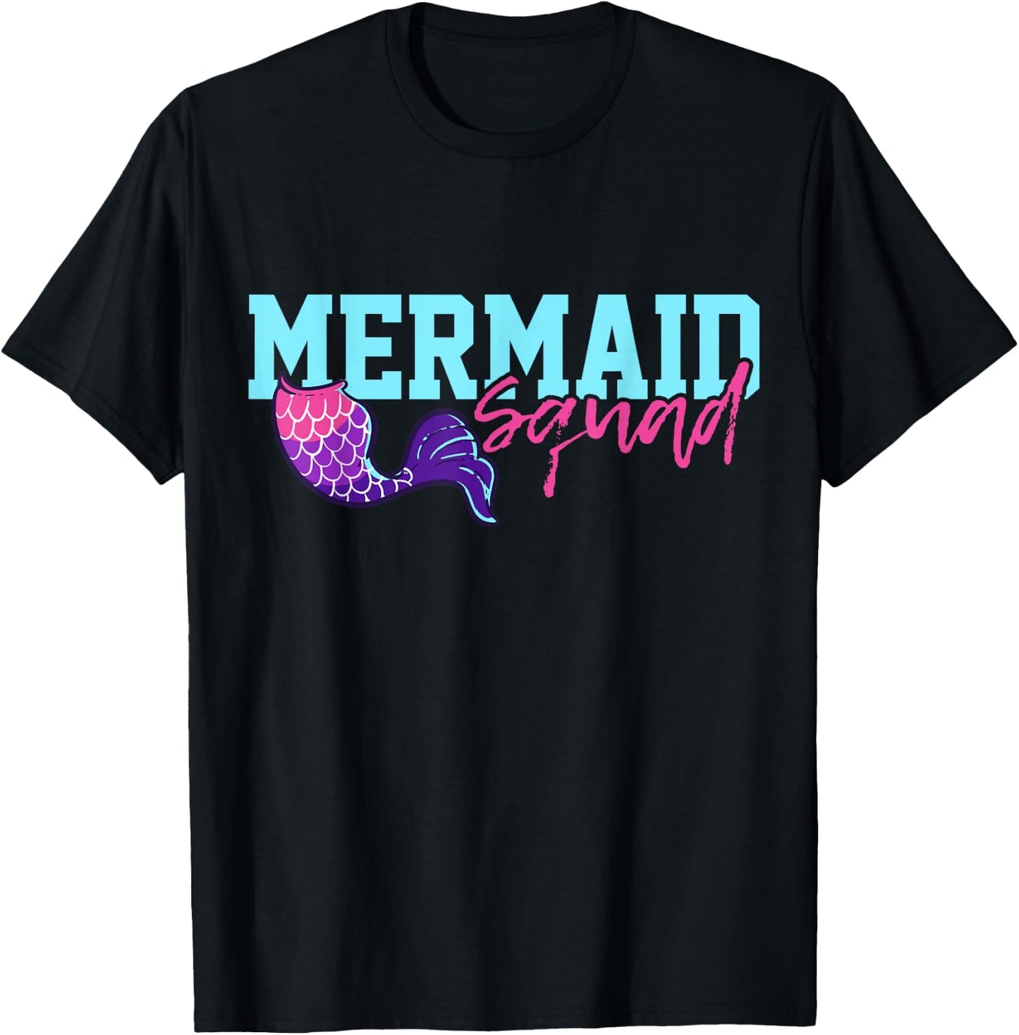 Mermaid Squad Gift T-Shirt - T-Shirt | Black
