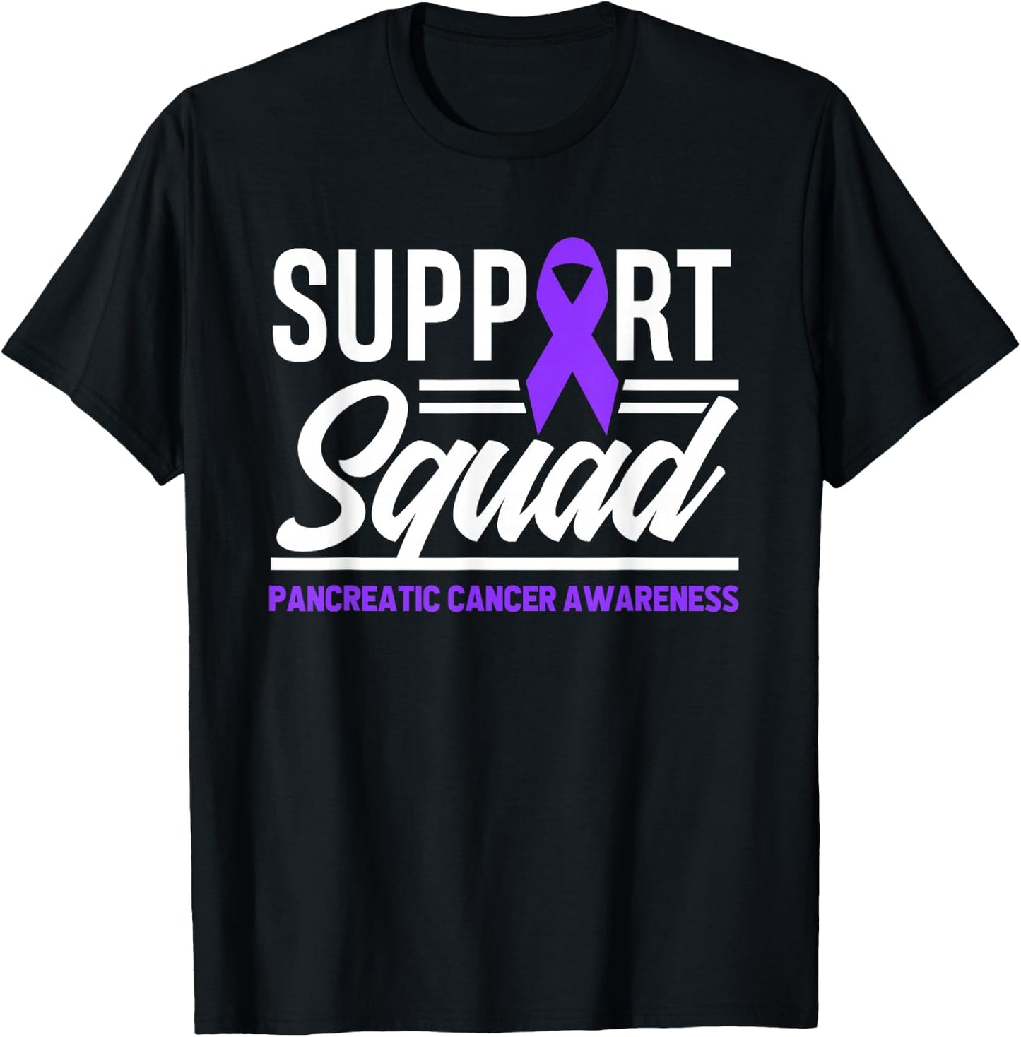 Pancreatic Cancer Support Squad Pancreatic Cancer Awareness T-Shirt - T-Shirt | Black